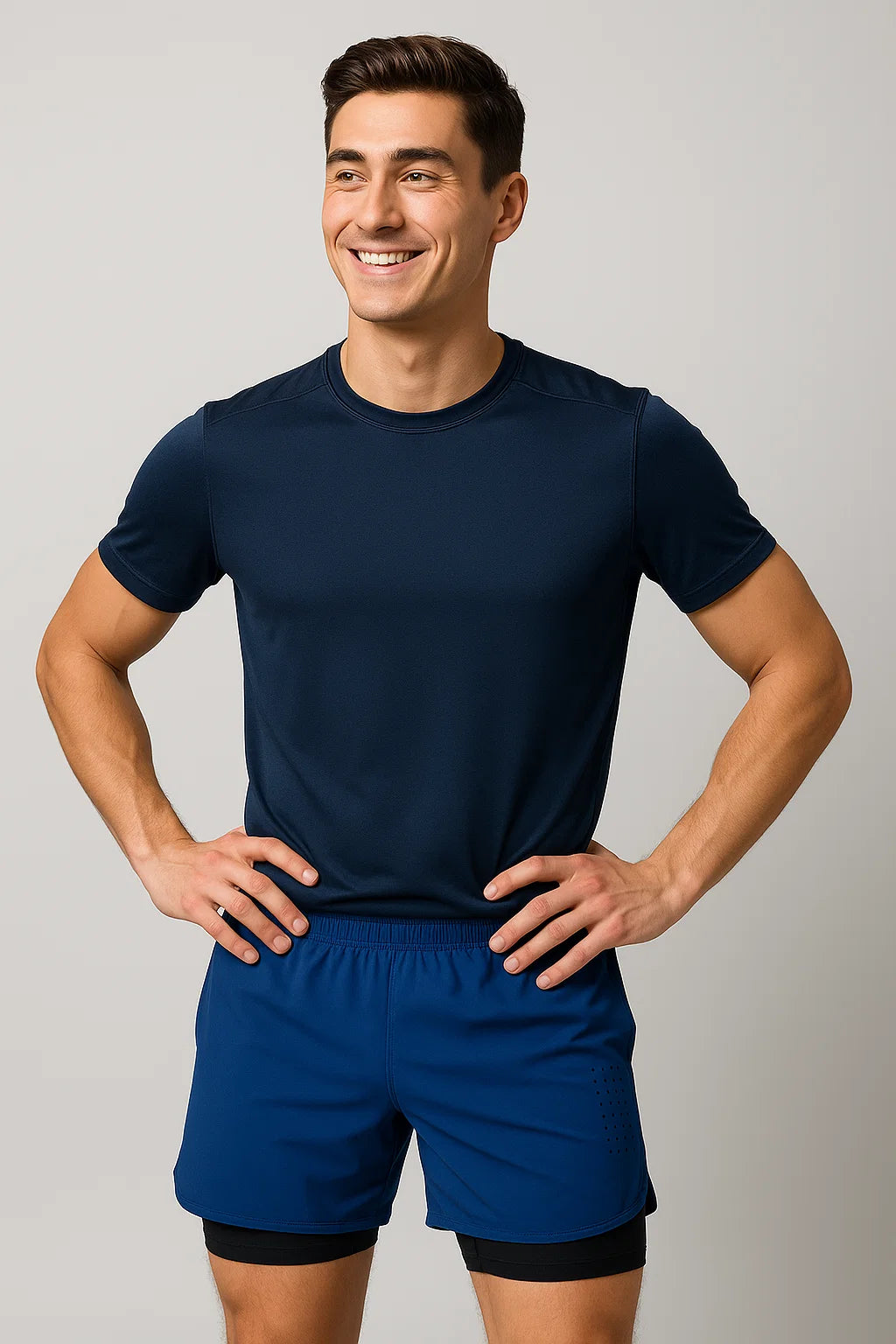 Modern Style Men's Running Shorts - Blue