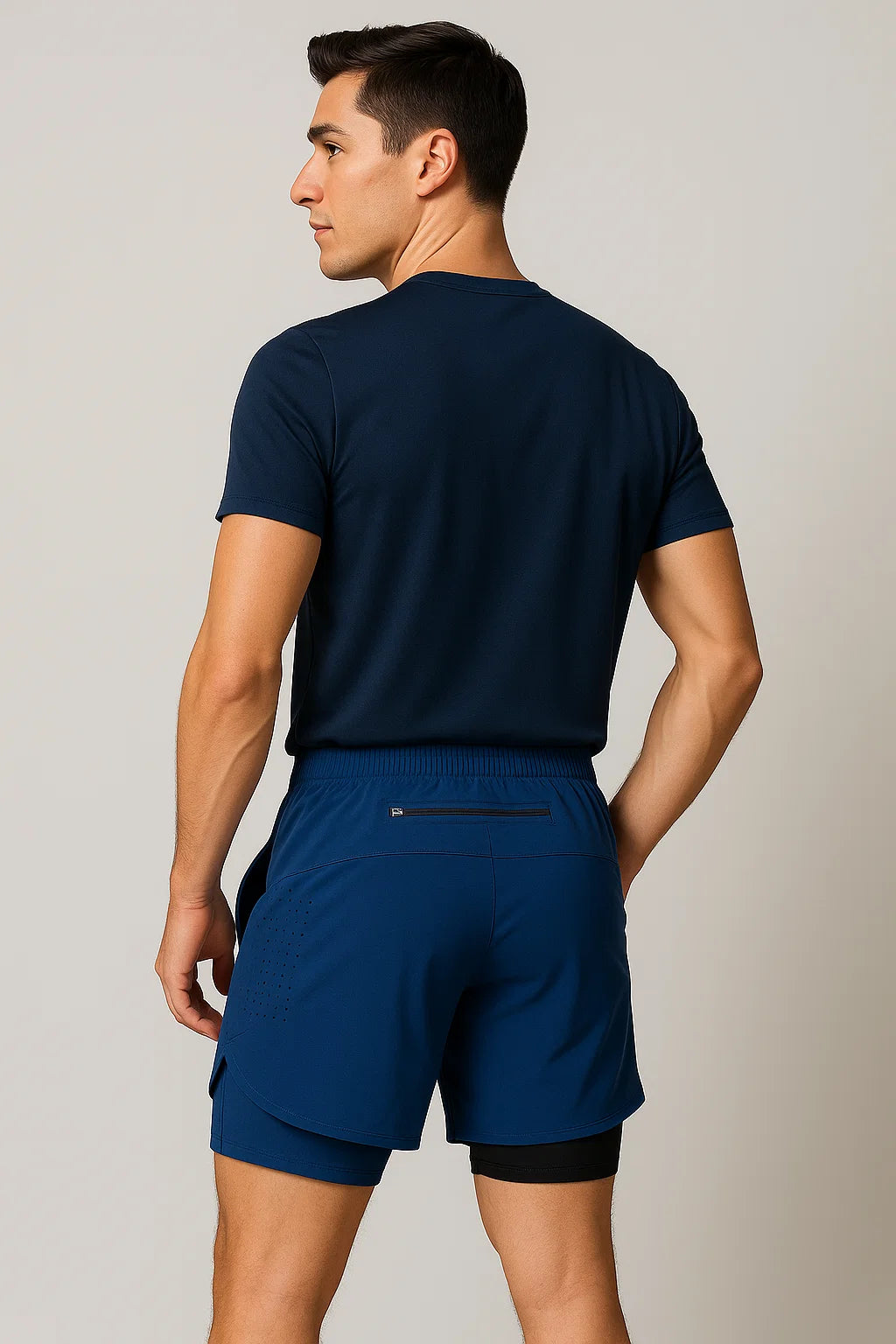 Modern Style Men's Running Shorts - Blue