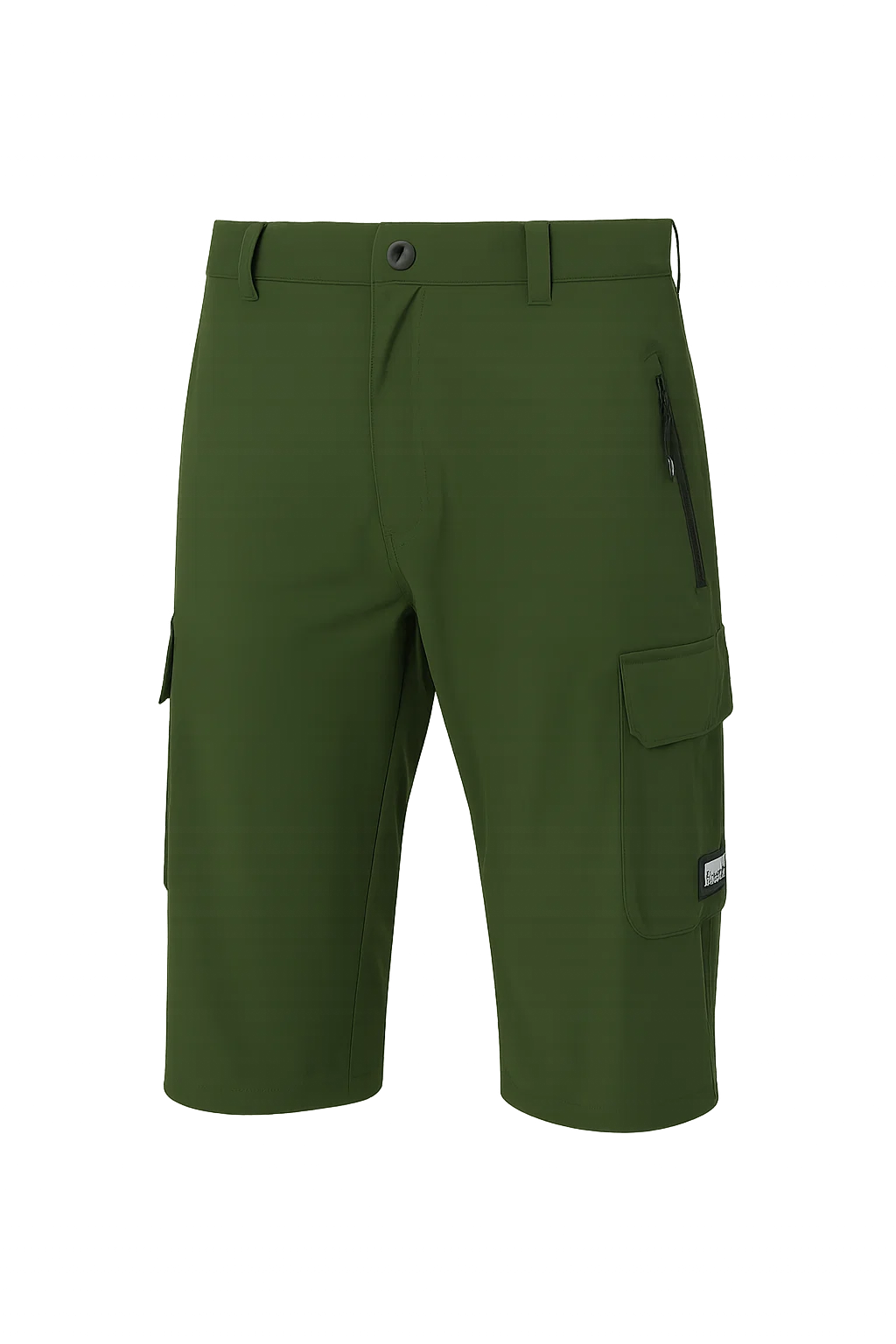 Casual Men's Multi-Pocket Cargo Shorts - Dark Green