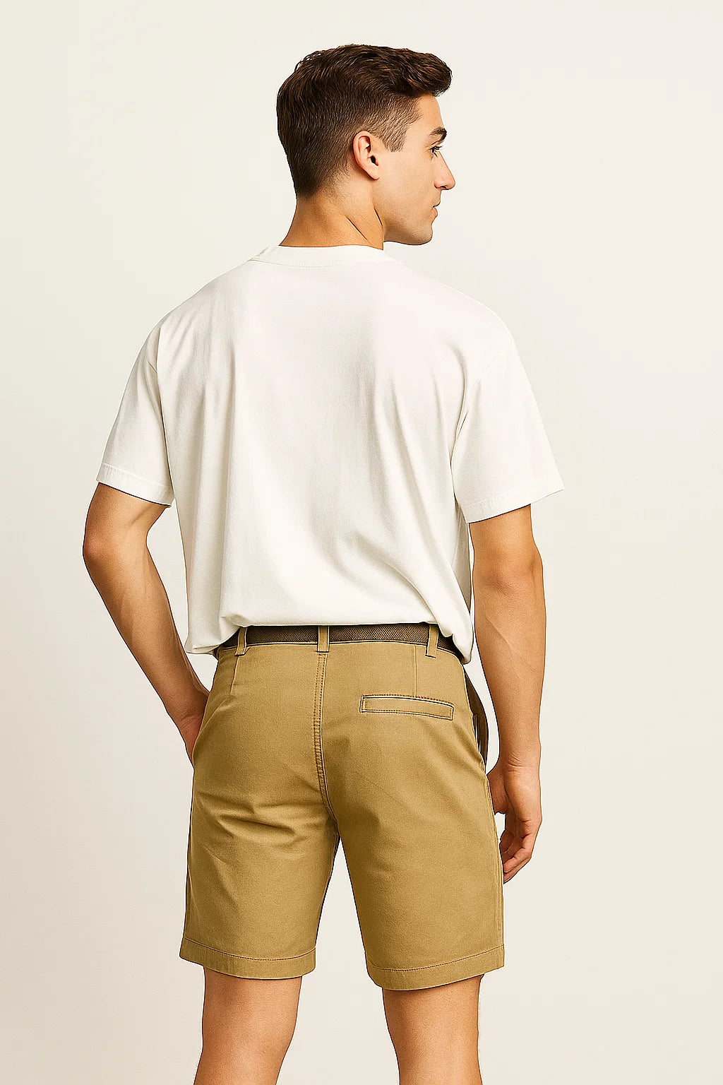 Casual Men's Multi-Pocket Cargo Shorts - Khaki