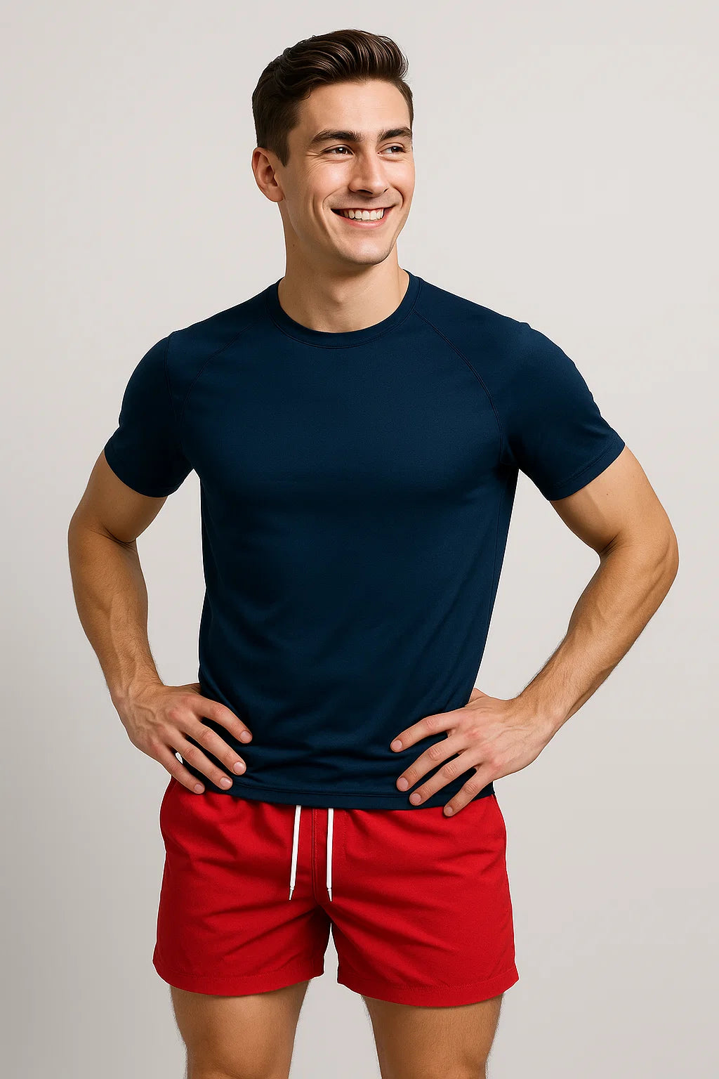 Casual Summer Men's Swim Shorts - Red
