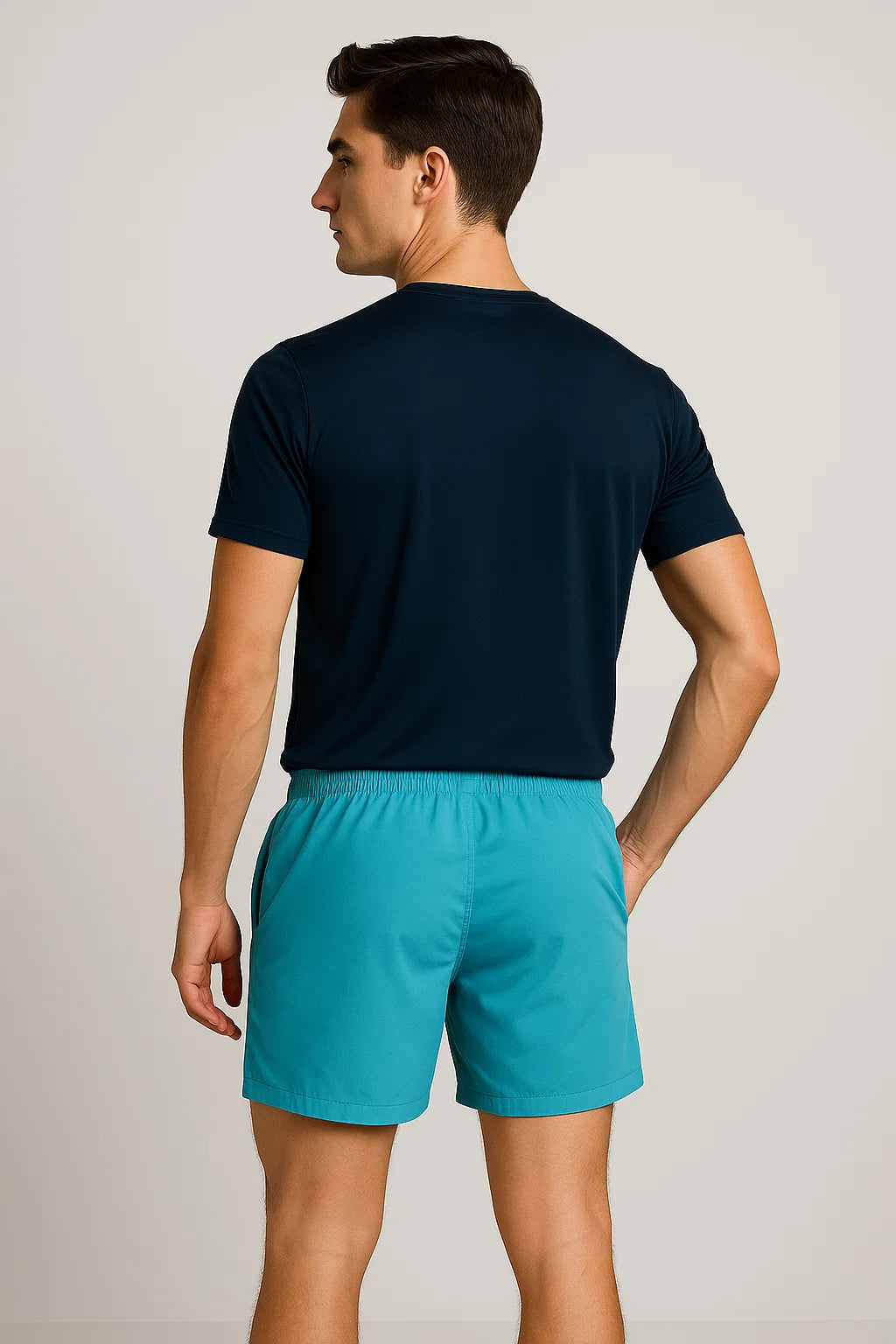 Casual Summer Men's Swim Shorts - Light Blue