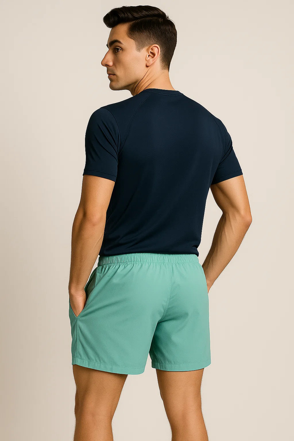 Casual Summer Men's Swim Shorts - Turquoise