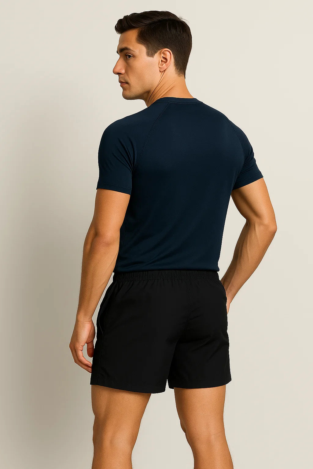Casual Summer Men's Swim Shorts - Black