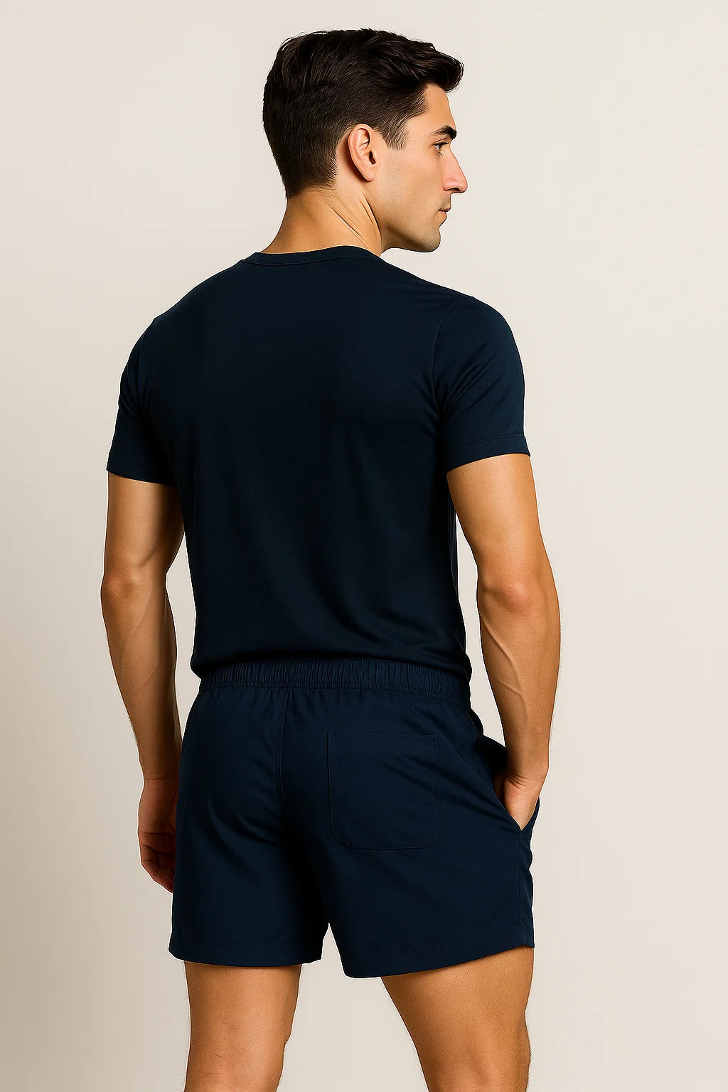 Casual Summer Men's Swim Shorts - Dark Blue