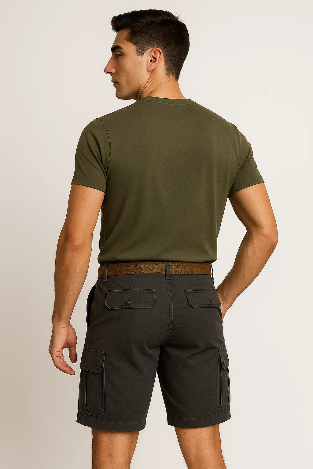 Multifunctional Men’s Military Cargo Shorts - Dark Gray