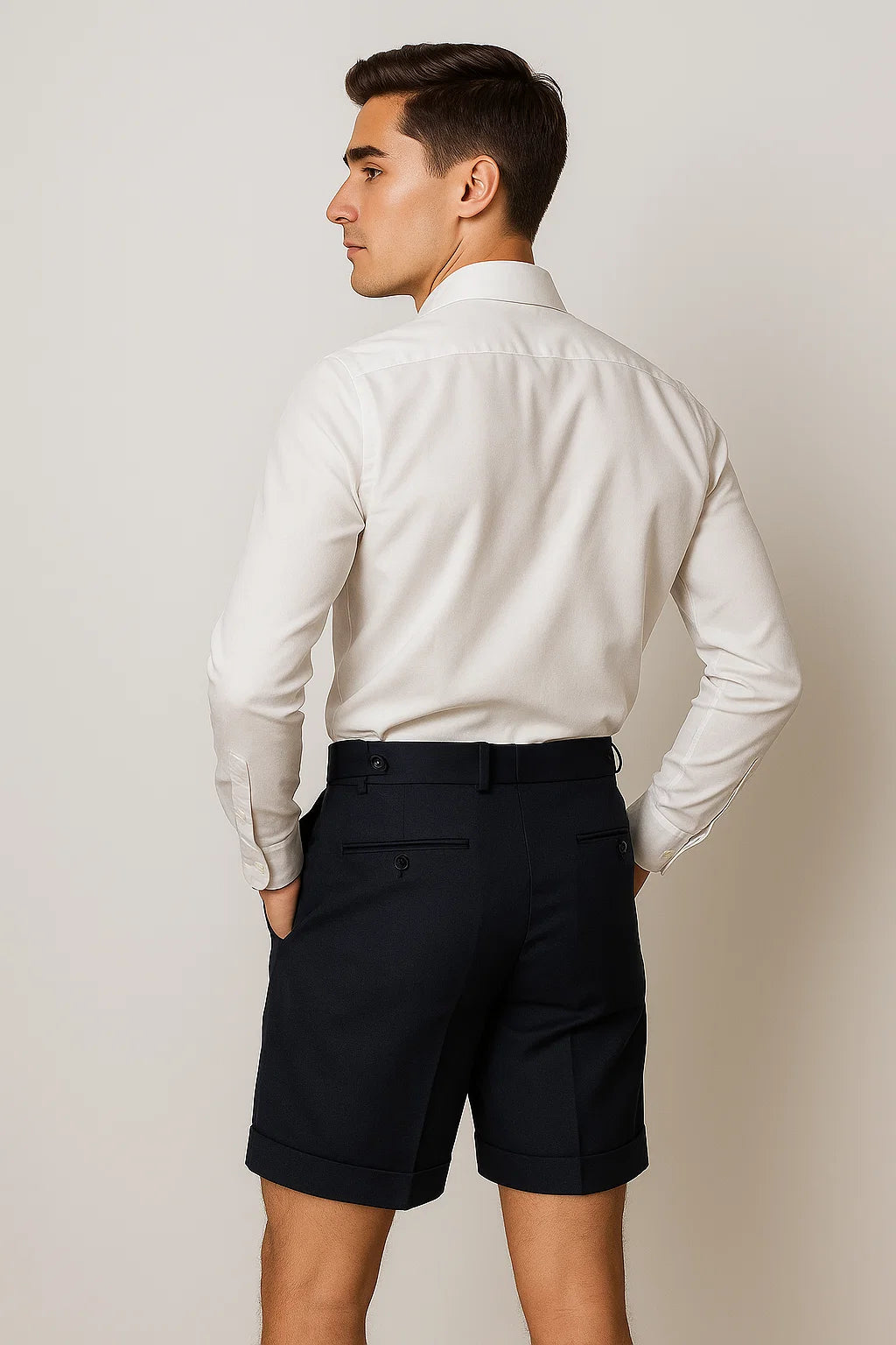 Classic Smart-casual Men's Shorts - Black