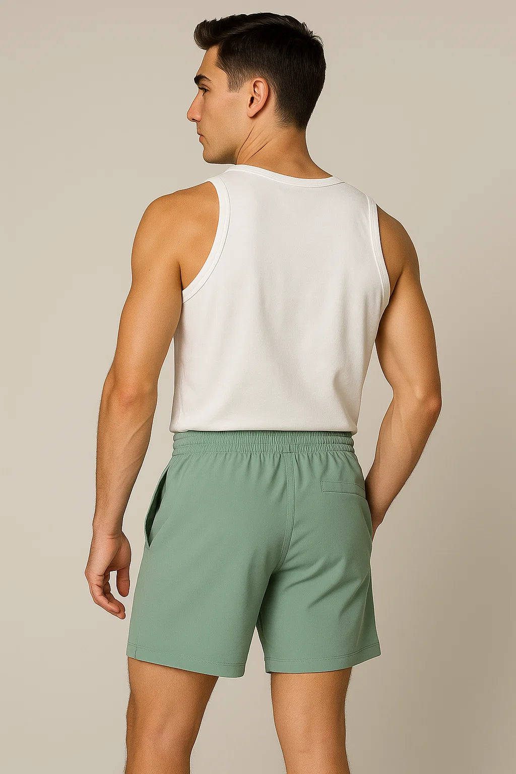 Modern Style Men's Summer Shorts - Green