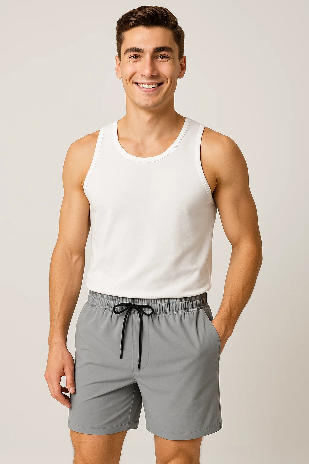 Modern Style Men's Summer Shorts - Gray