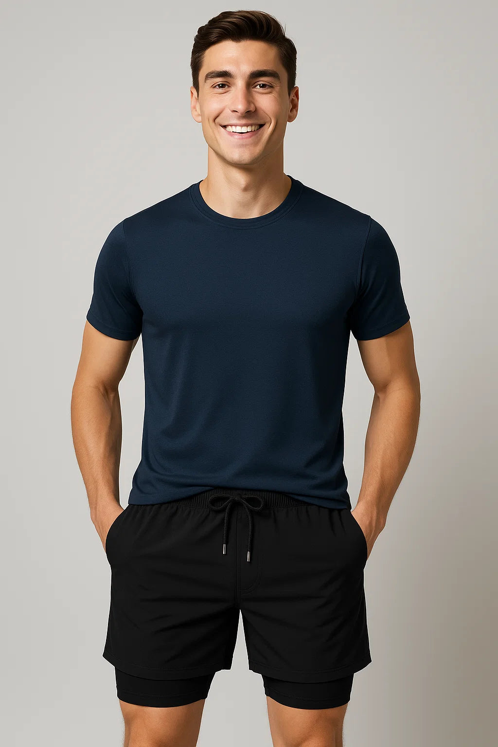 Casual Summer Men's Swim Shorts - Black