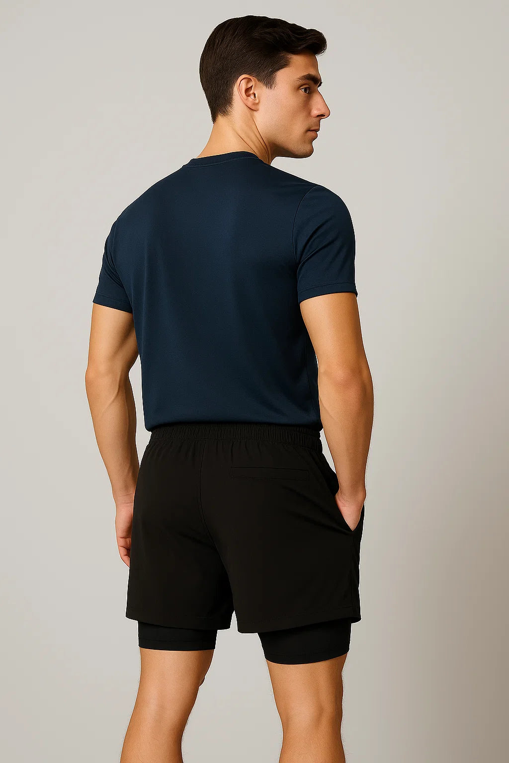 Casual Summer Men's Swim Shorts - Black