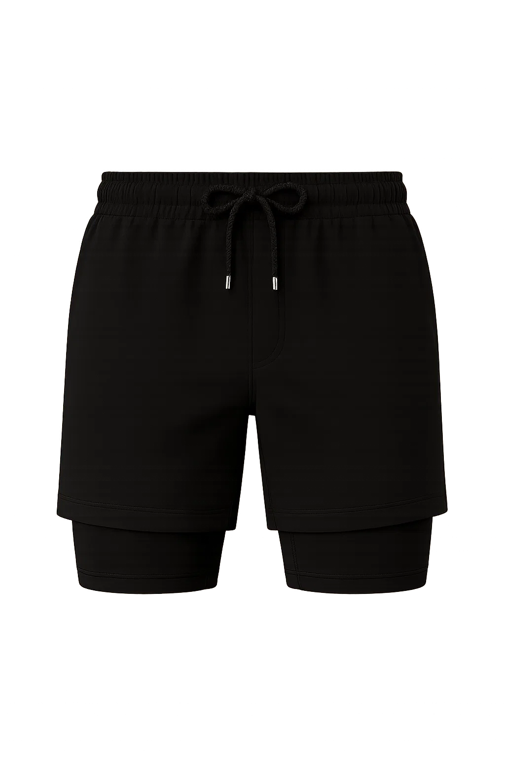 Casual Summer Men's Swim Shorts - Black