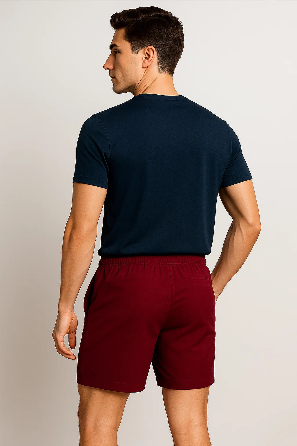 Casual Men's Swim Shorts - Red