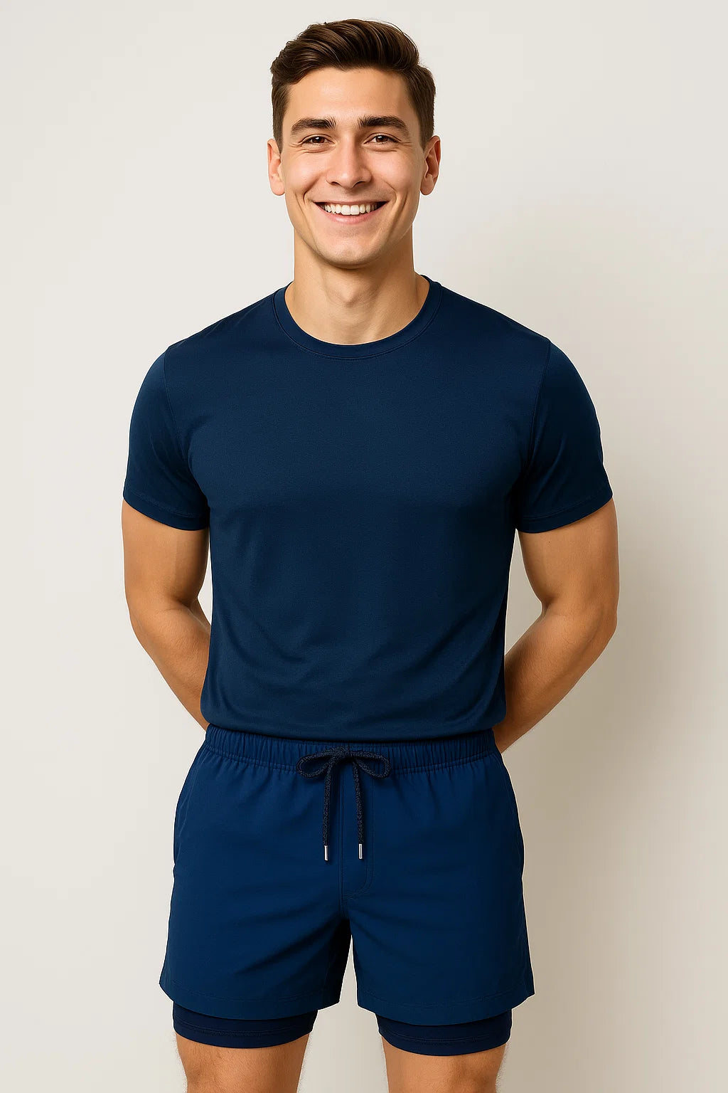 Casual Summer Men's Swim Shorts - Dark Blue