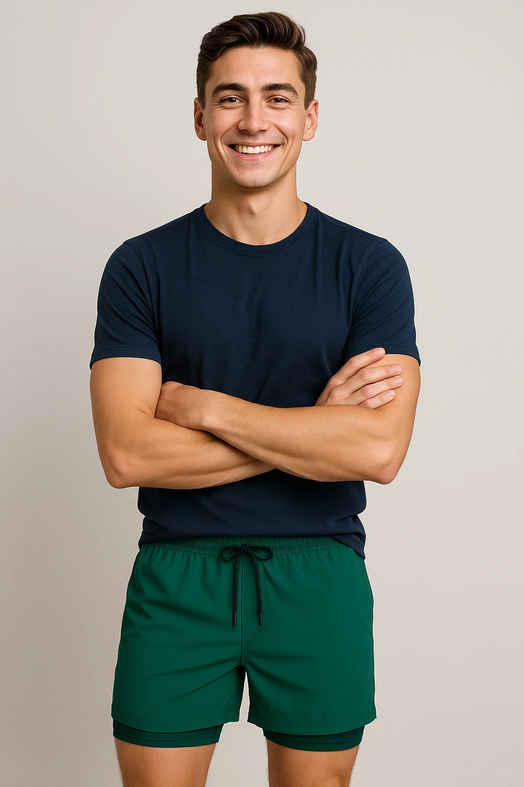 Casual Summer Men's Swim Shorts - Green