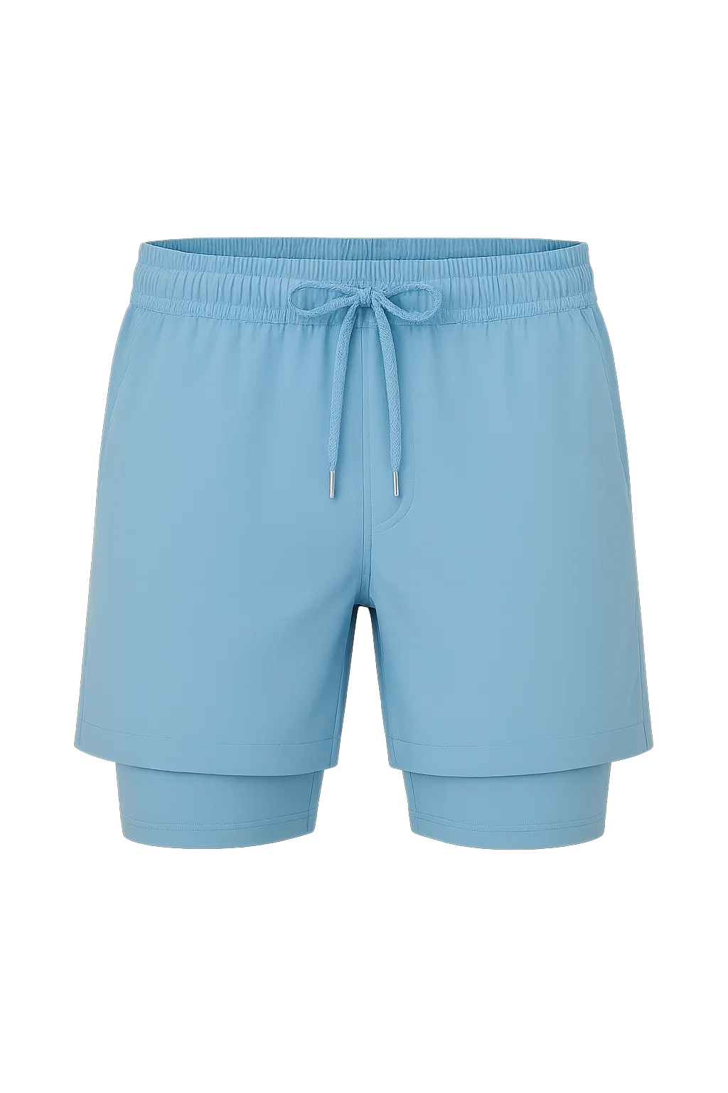 Casual Summer Men's Swim Shorts - Light Blue