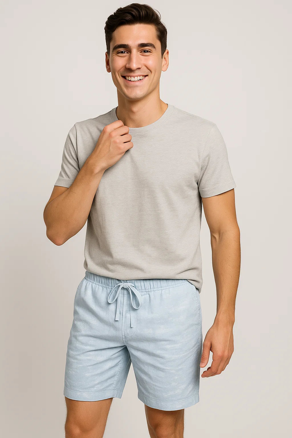Modern Style Summer Men's Linen Shorts – Blue
