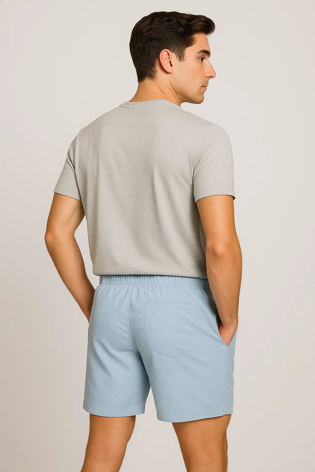 Modern Style Summer Men's Linen Shorts – Blue