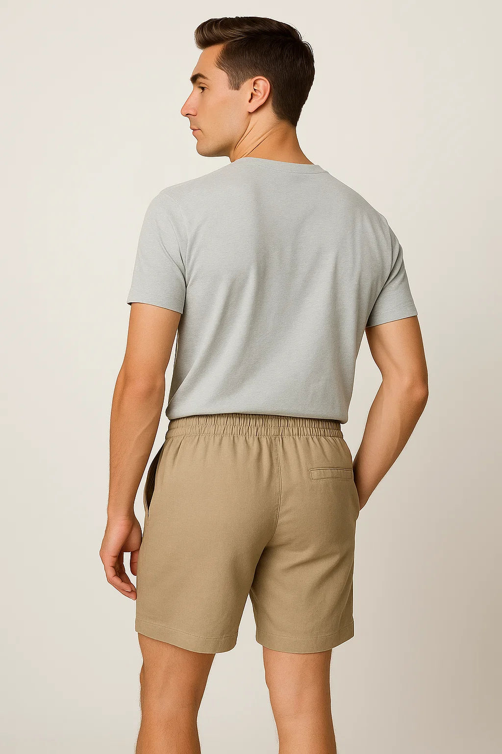 Modern Style Summer Men's Linen Shorts – Brown