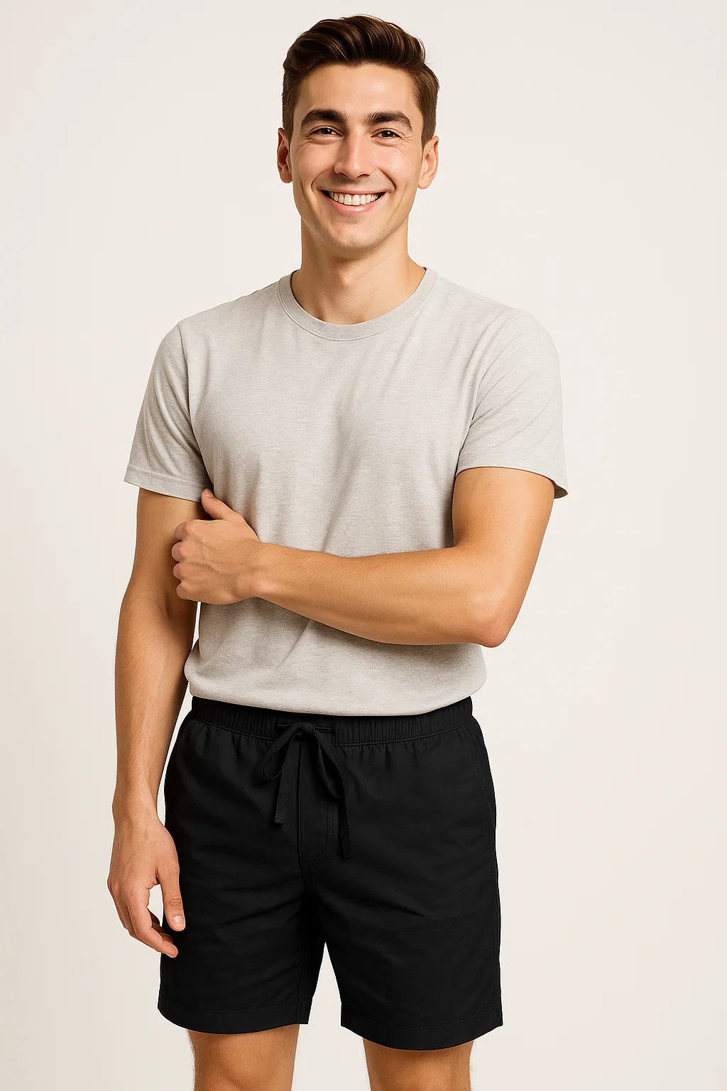 Modern Style Summer Men's Linen Shorts – Black