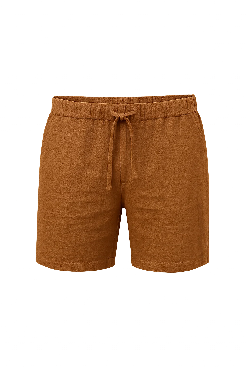 Casual Men's Summer Linen Shorts - Beige