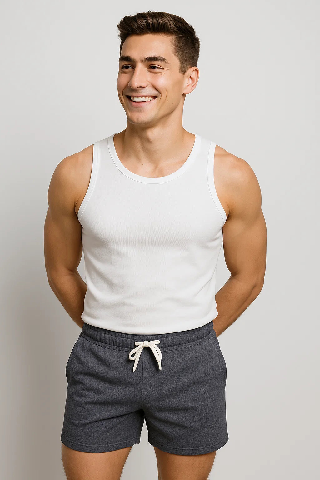 Modern Men's Slim-Fit Summer Shorts – Dark Gray