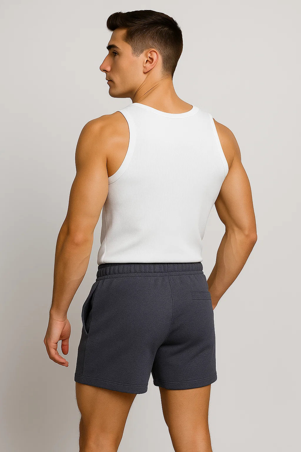 Modern Men's Slim-Fit Summer Shorts – Dark Gray