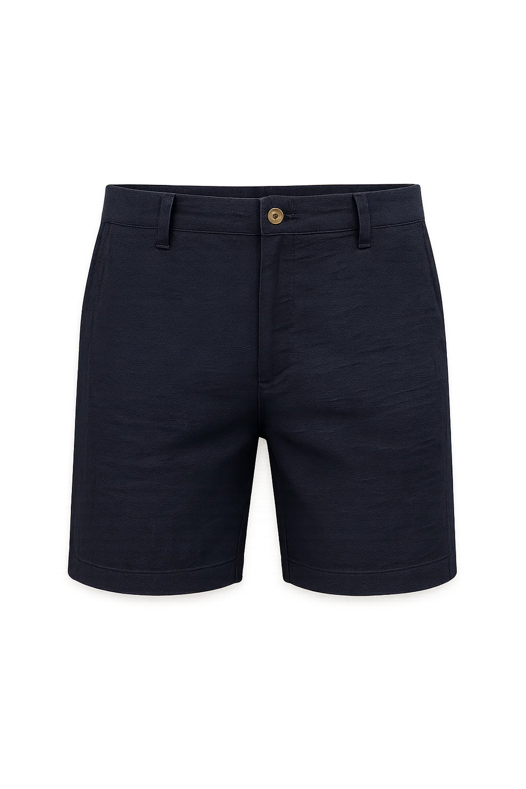 Trendy Summer Men's Linen Shorts – Dark Blue