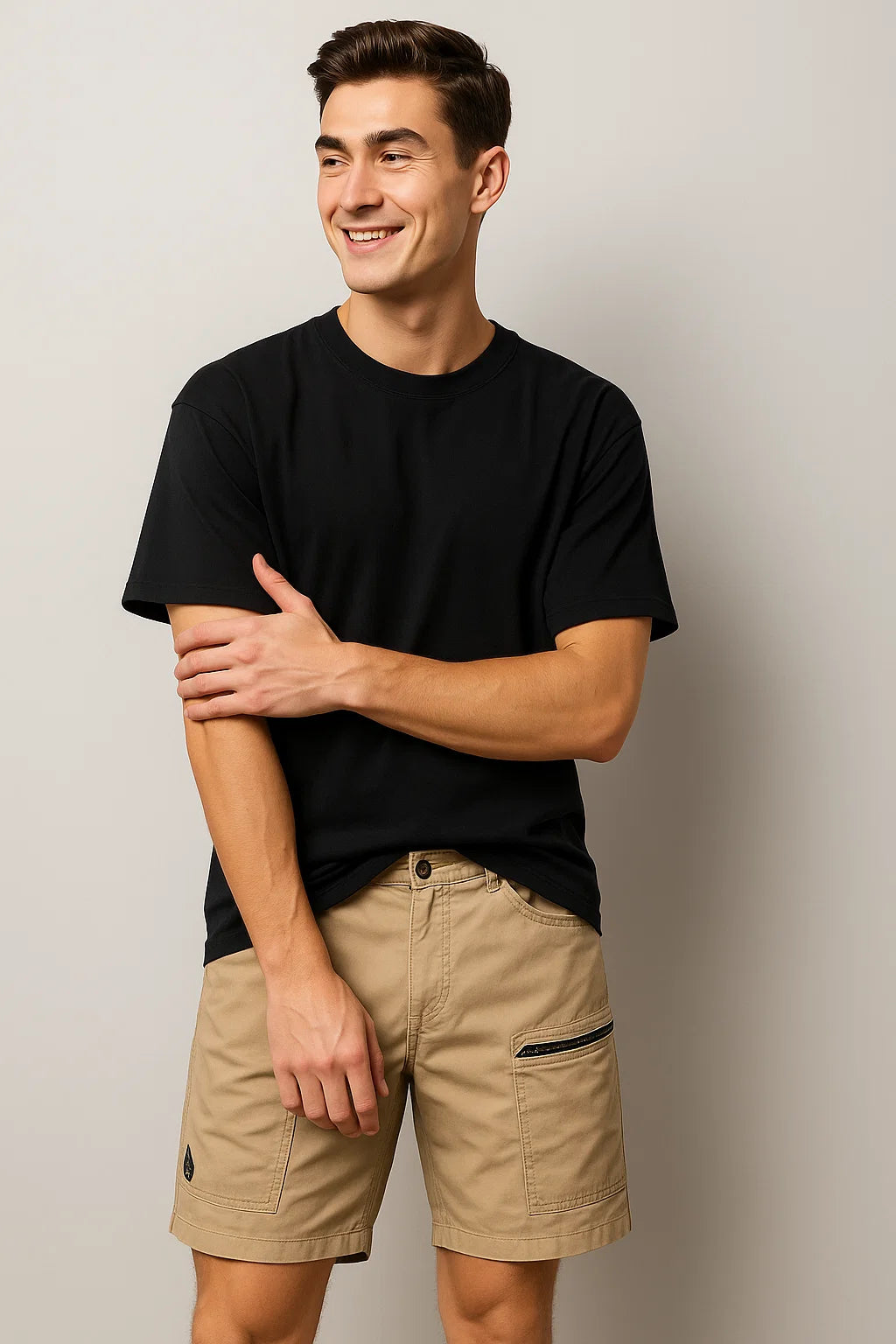 Modern Style Men's Cargo Shorts - Khaki