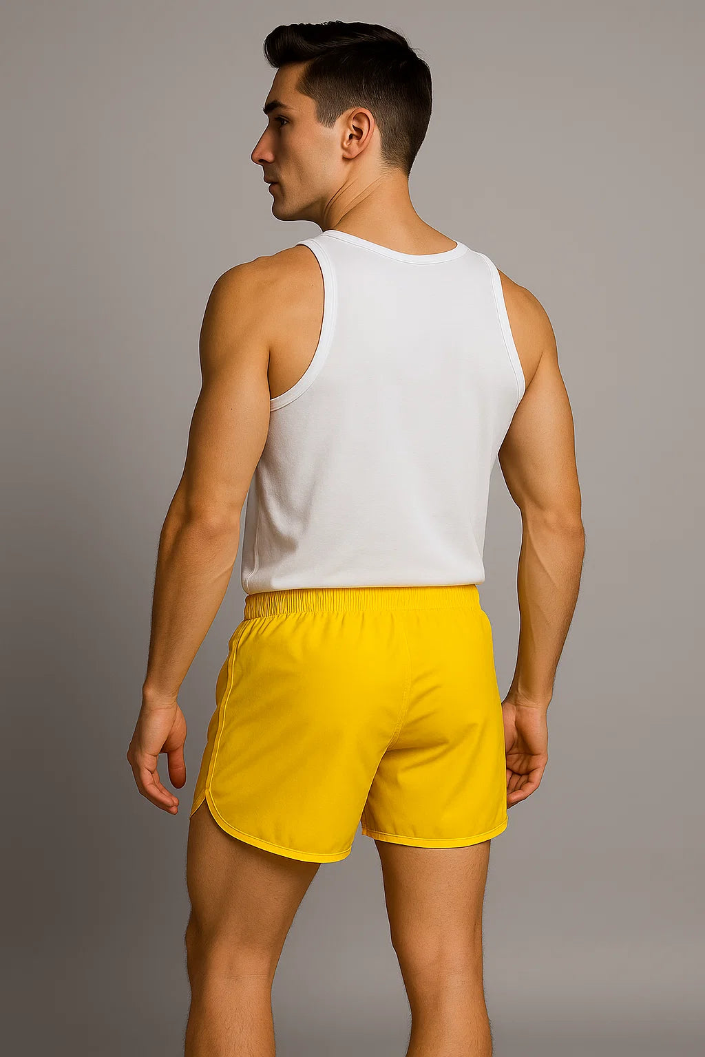 Casual Men’s Beach Shorts - Yellow