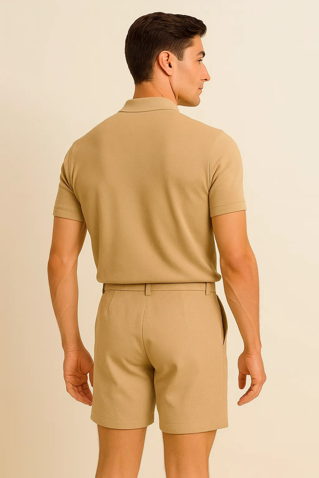 Casual Men’s Summer Outfit Set - Khaki