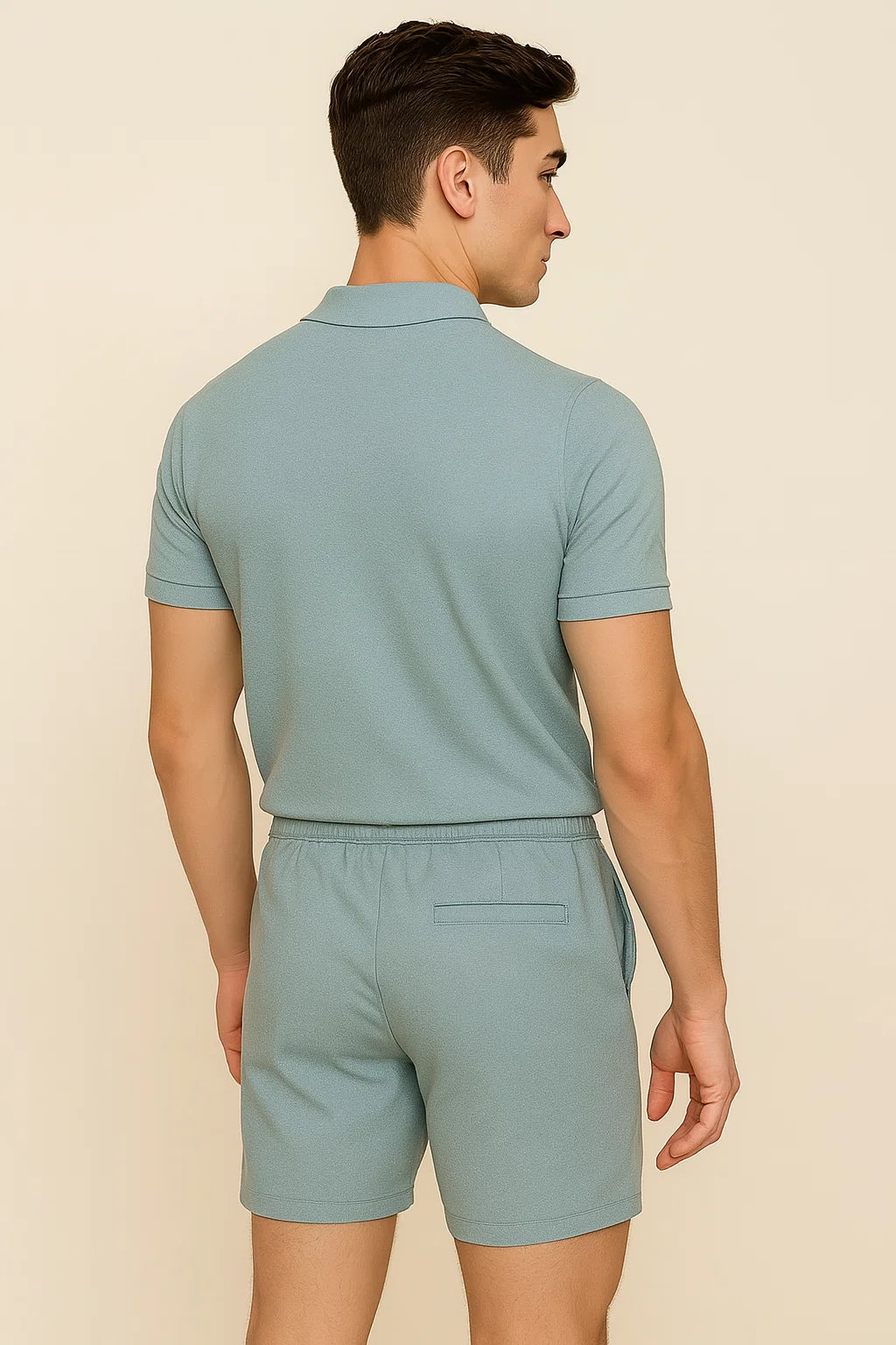 Casual Men’s Summer Outfit Set - Light Blue