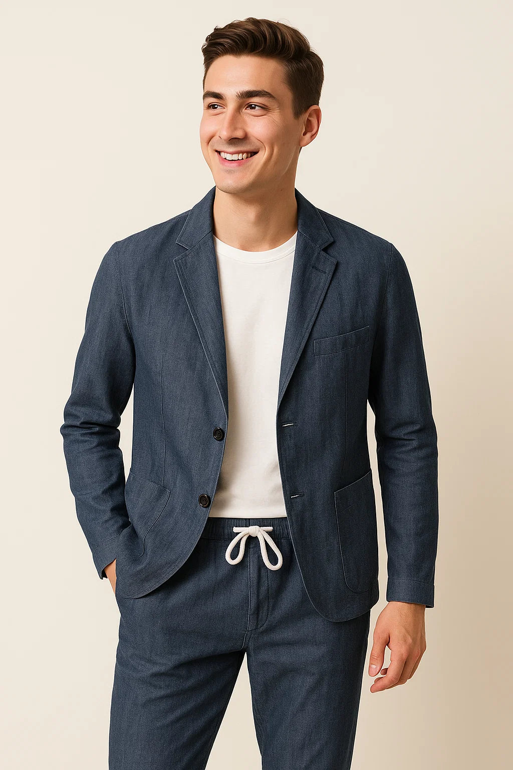 Elegant Men’s Summer Set - Blue