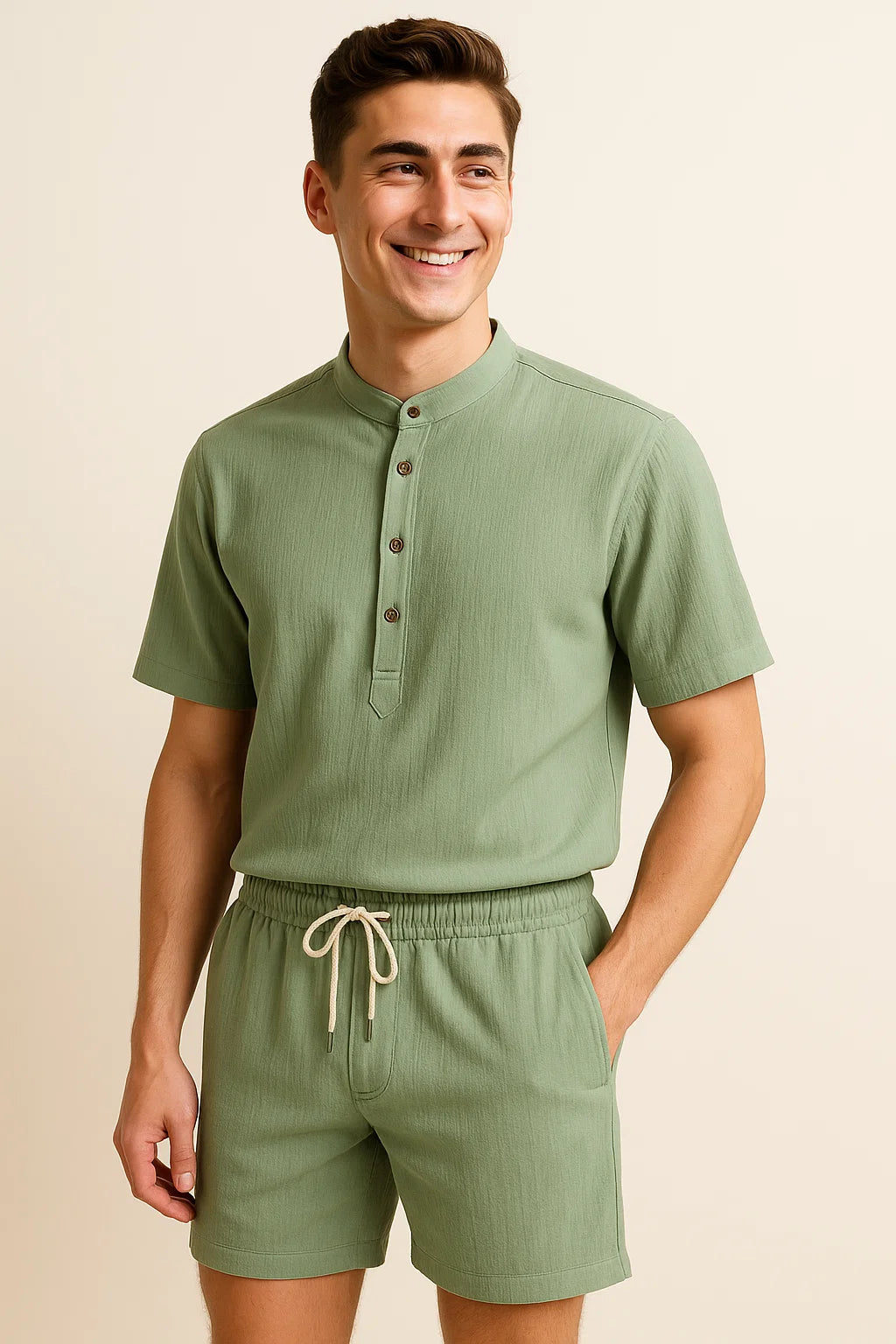 Elegant Men’s Summer Set - Green