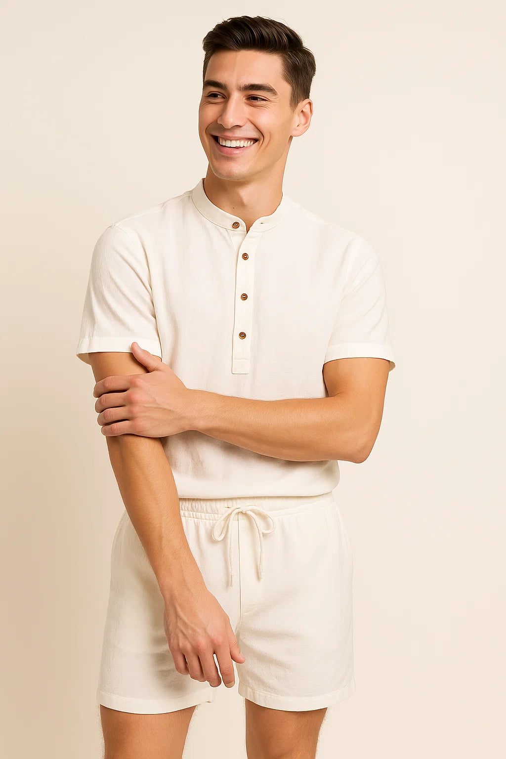 Elegant Men’s Summer Set - White