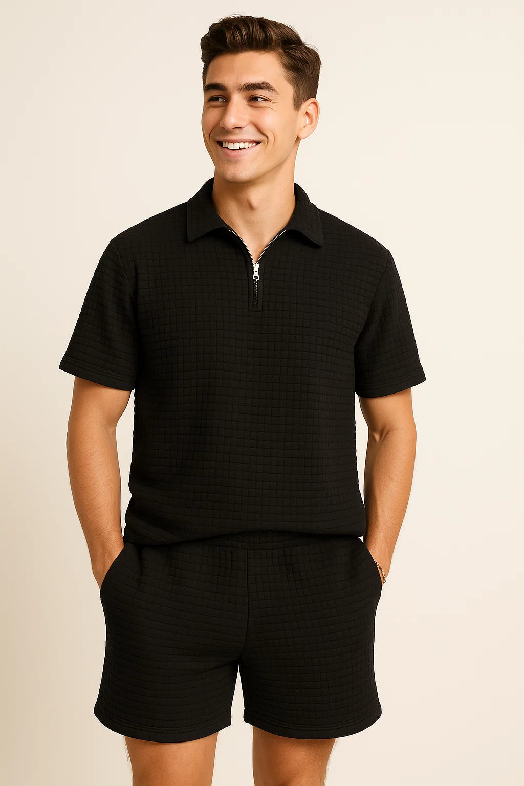 Trendy Men’s Summer Outfit - Black