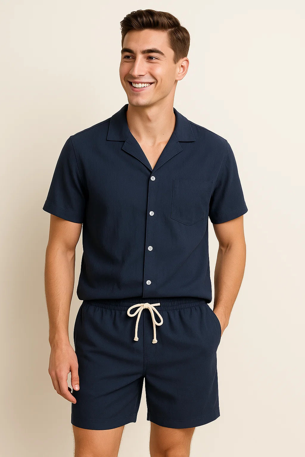 Trendy Summer Men’s Set Dark Blue