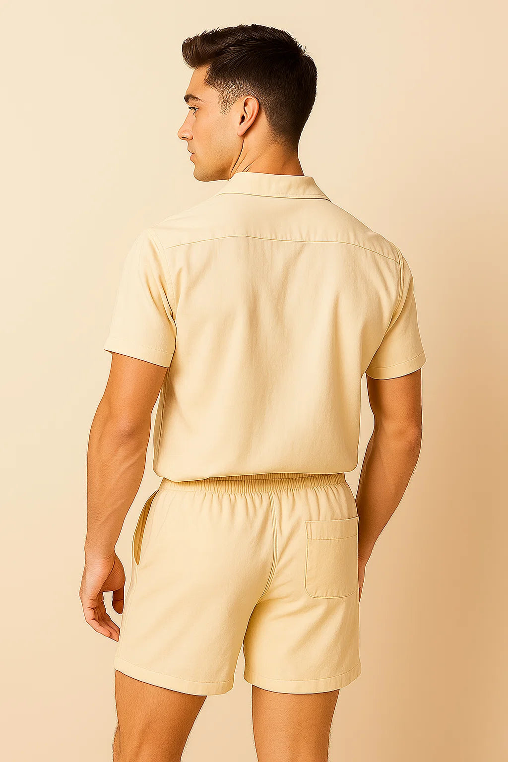 Trendy Summer Men’s Set Beige