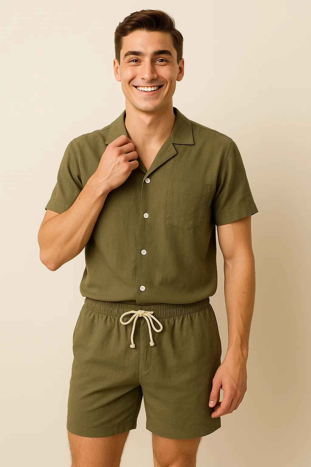 Trendy Summer Men’s Set - Green