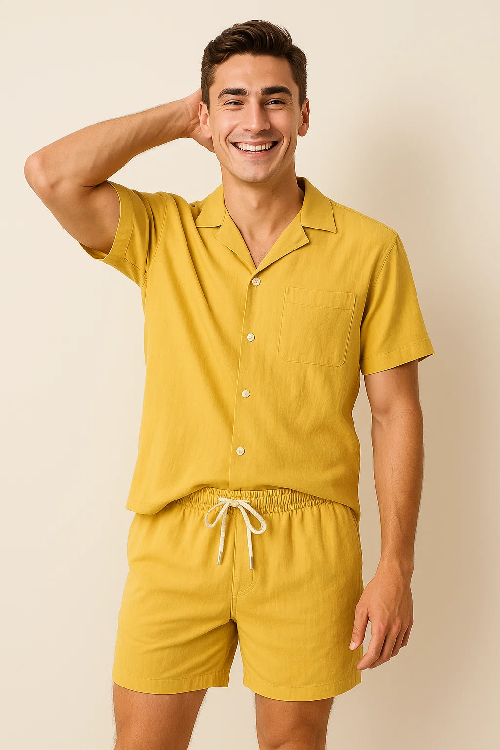 Trendy Summer Men’s Set - Yellow