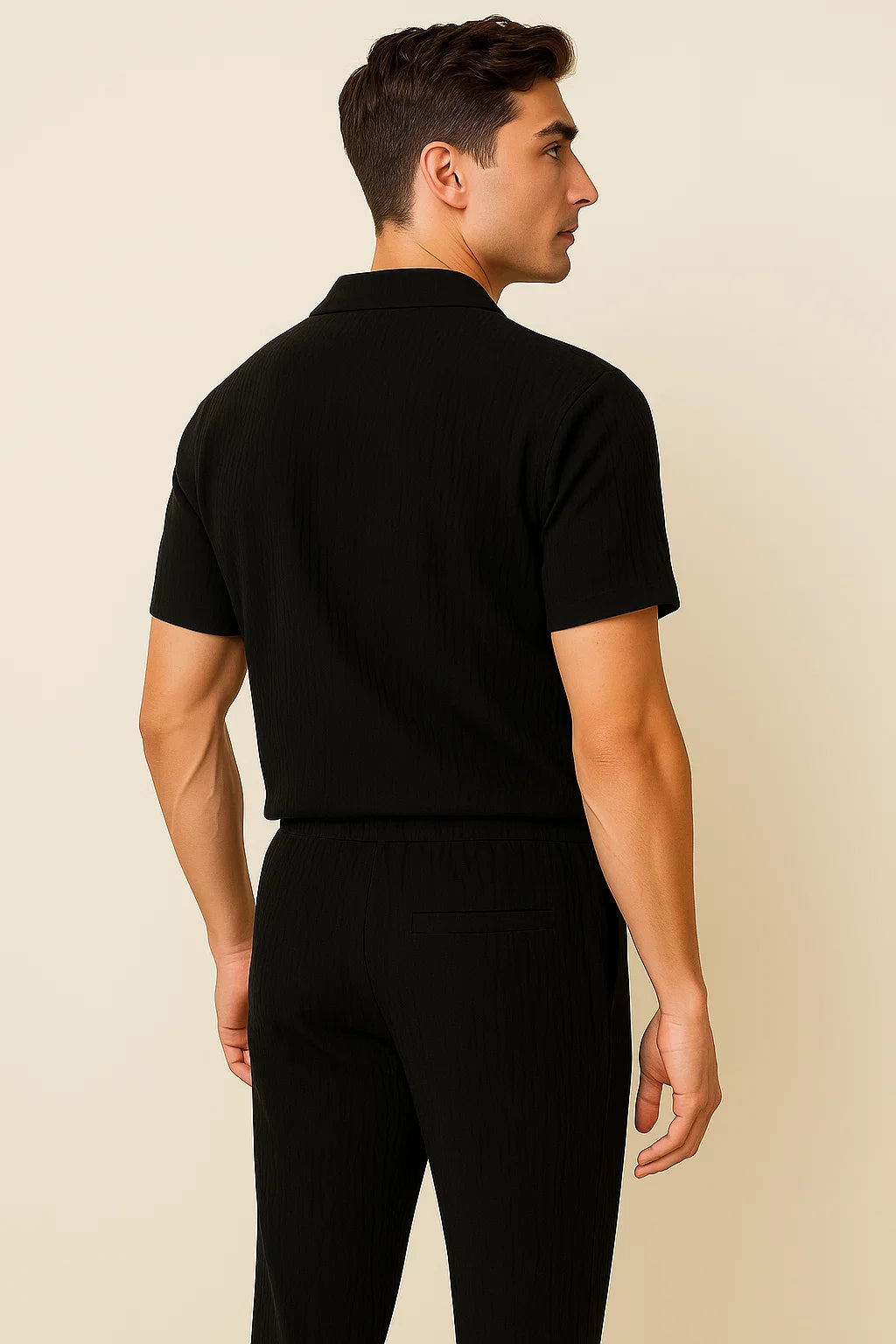 Stylish Men's Leisure Set Black