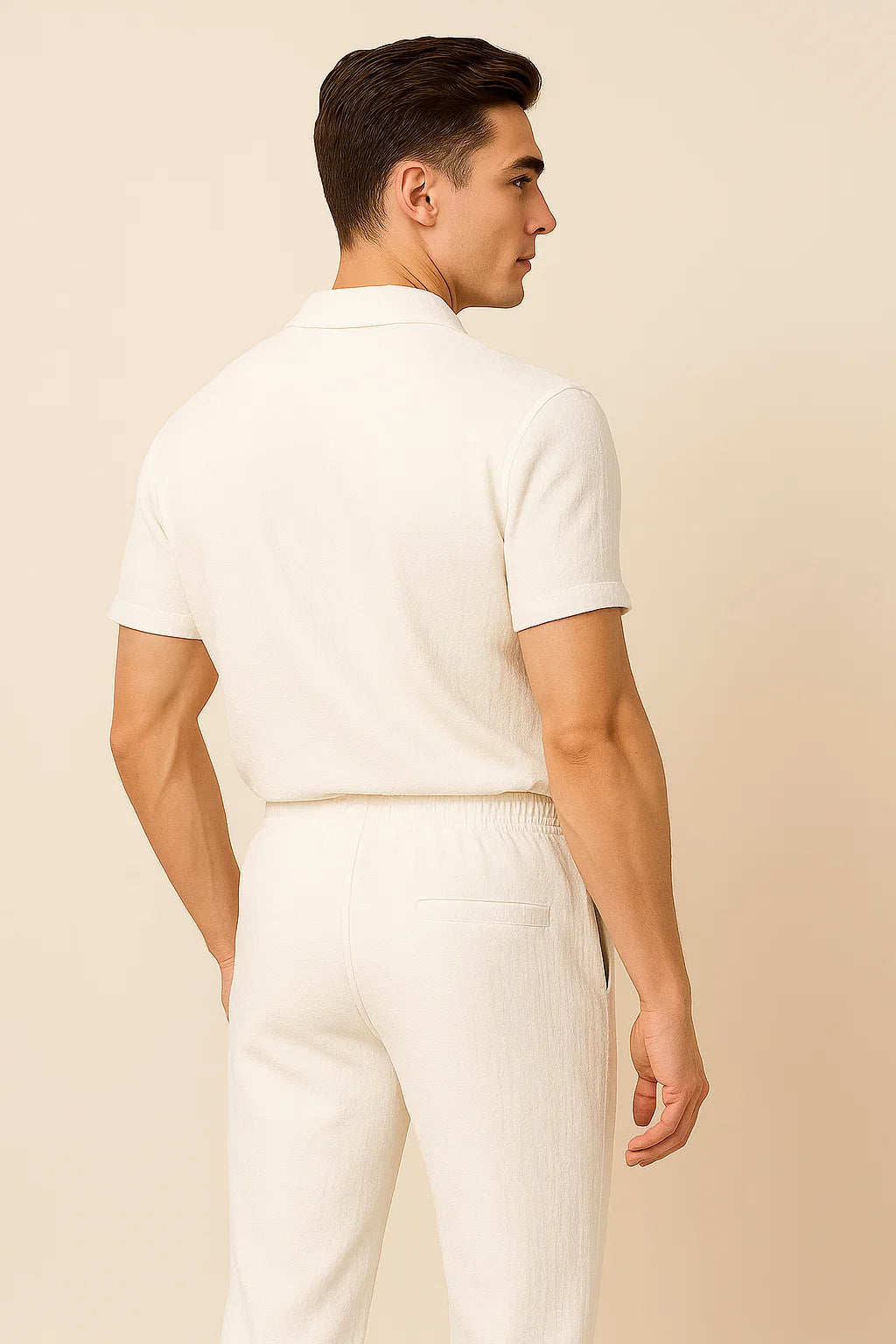 Stylish Men's Leisure Set White