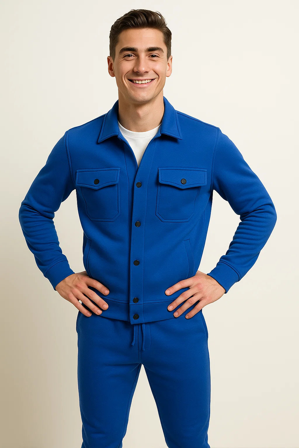 Vintage Style Men's Set – Navy Blue