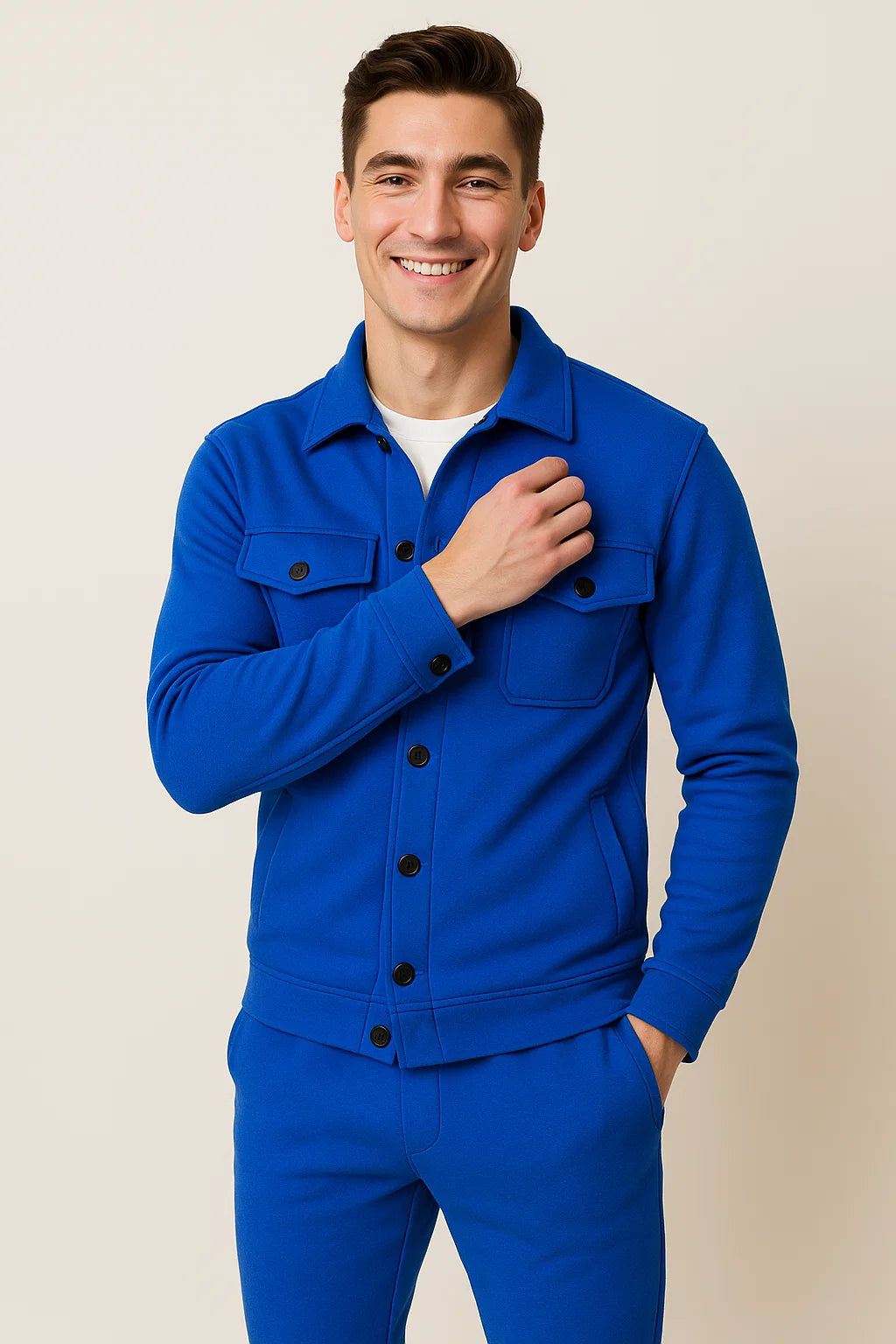 Vintage Style Men's Set – Dark Blue