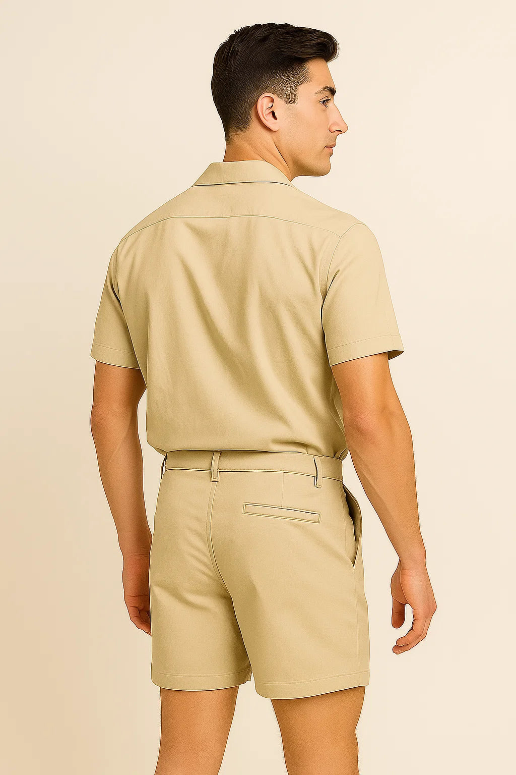 Modern Style Men's Set – Beige