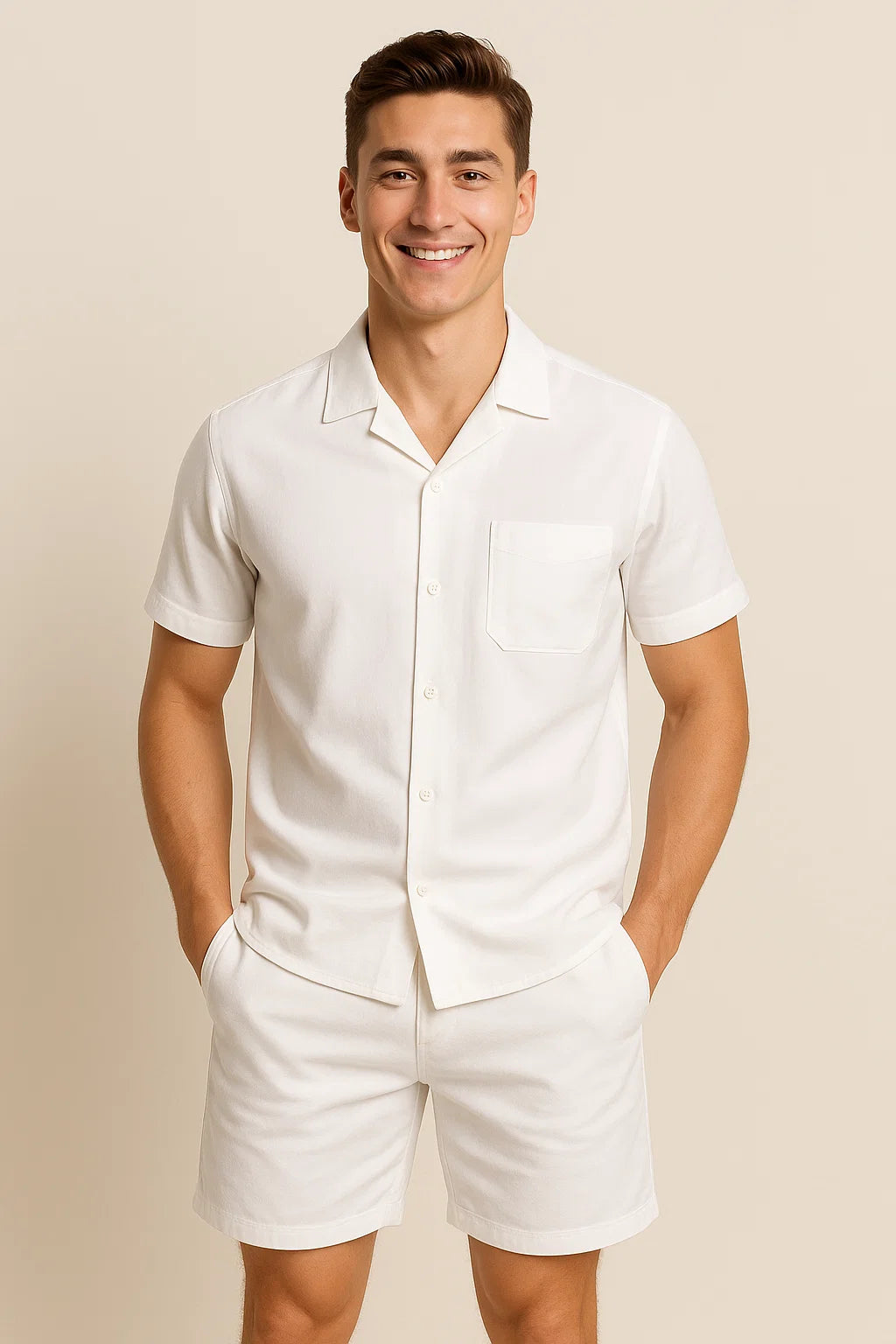 Modern Style Men's Set – White
