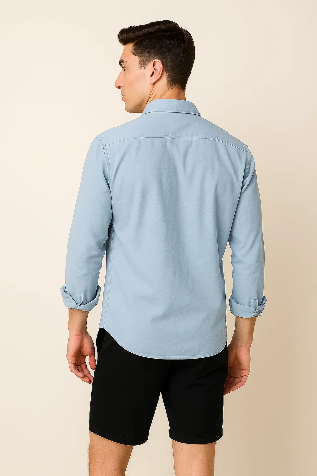 Elegant All Season Men’s Oxford Shirt – Light Blue