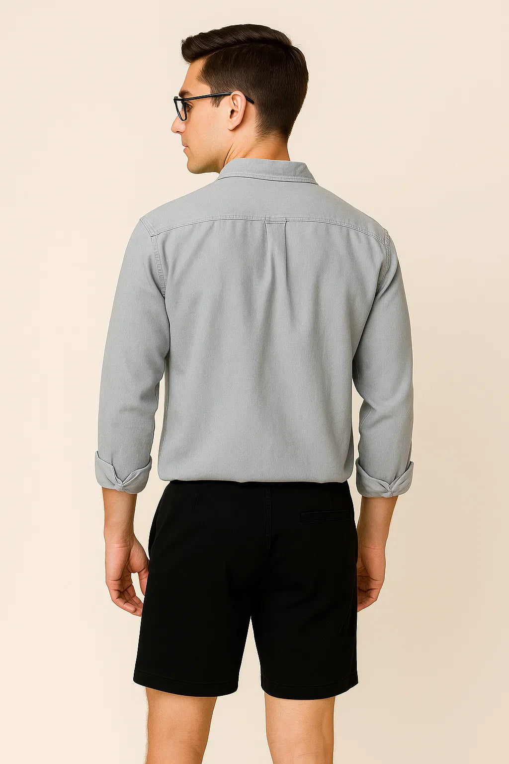 Elegant All Season Men’s Oxford Shirt – Light Gray