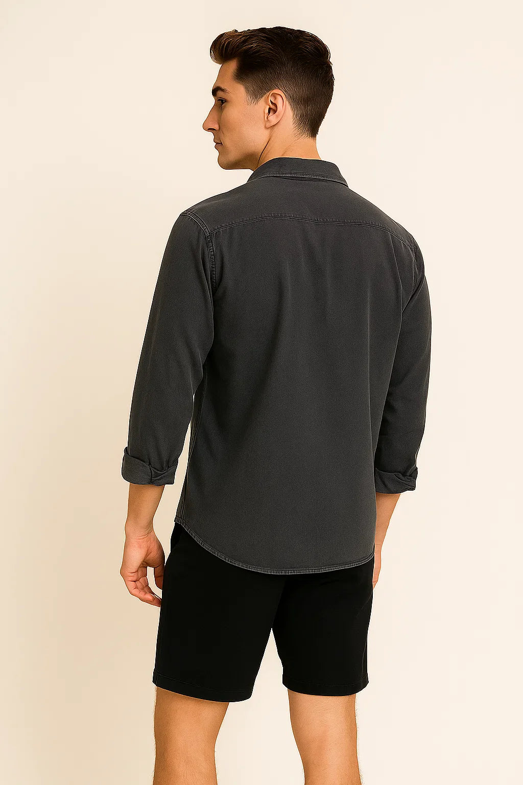 Elegant All Season Men’s Oxford Shirt – Black