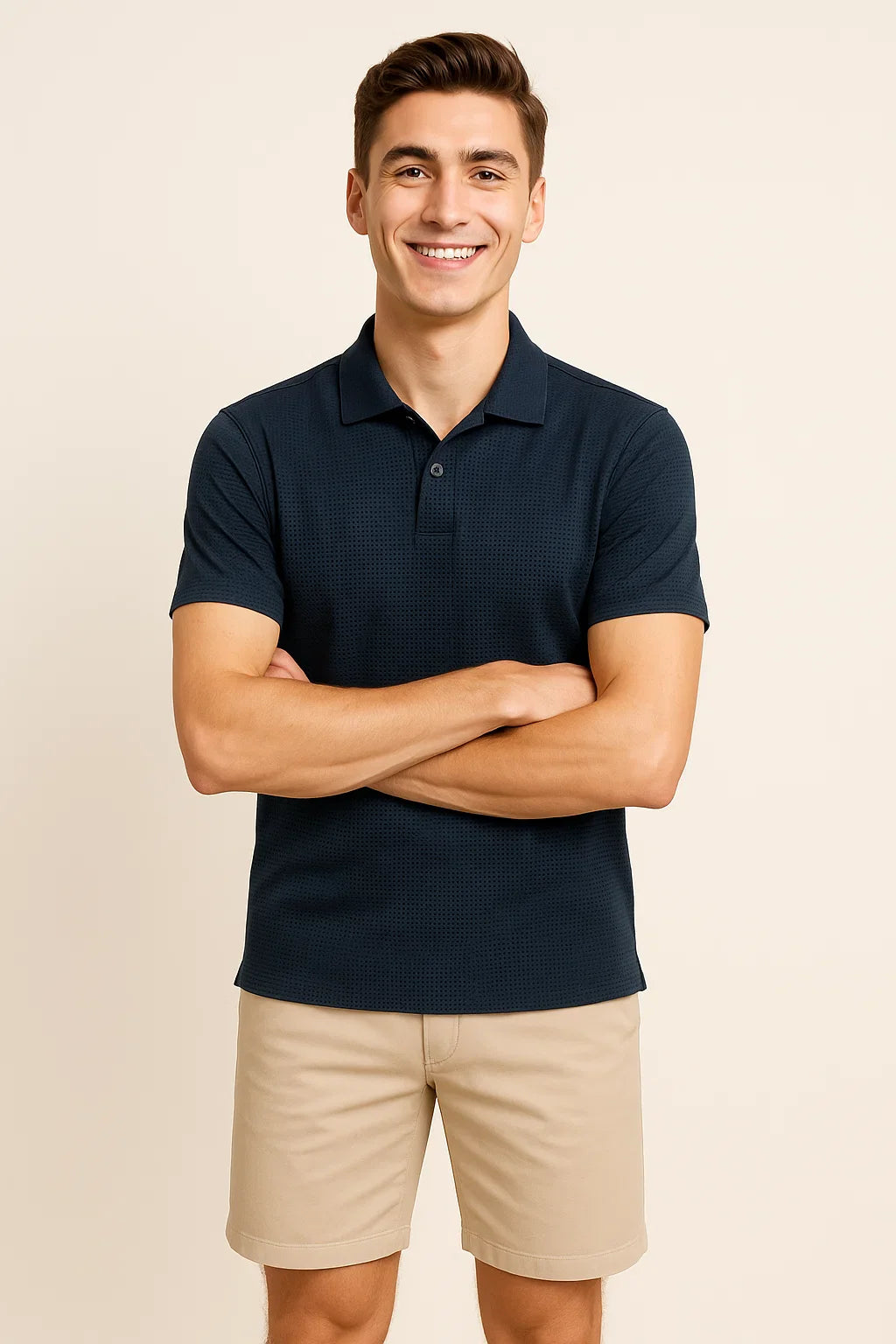 Trendy Casual Men’s Polo Shirt – Dark Gray